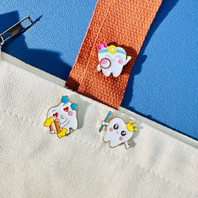 60 Styles New Type Cartoon Teeth Soft Enamel Pins Soft Enamel Lapel Metal Pin Badge Manufacture Dental Metal Brooch