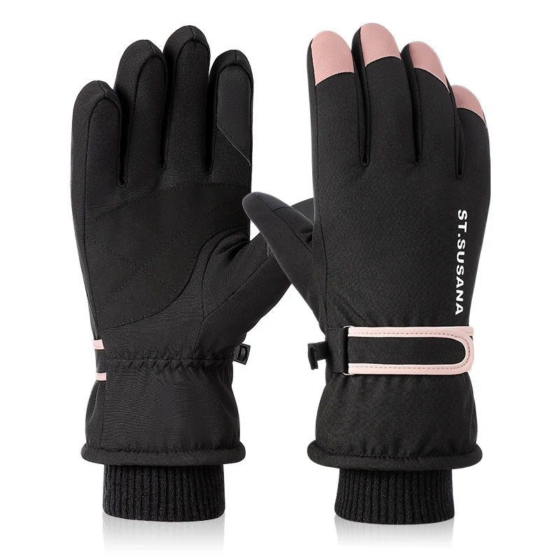 Custom logo Outdoor Motorcycle Touch Screen Snow Waterproof Snowboard Winter Women Ski Gloves MegaBDM