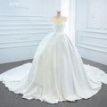 Jancember RSM67163 Off Shoulder Fashion Satin Ball Gown Wedding Dress for Bride