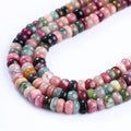 Wholesale A+ Natural Colorful Tourmaline 4*6mm/5*8mm Rondelle Beads Loose Gemstone Crystal and Stone Beads for Jewelry Making