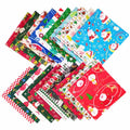 20 Pieces Woven Twill Breathable Patchwork Precut Snowflake Printed Cotton Christmas Fabric DIY Sewing Quilting Dress Apron
