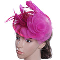 New Women Feather Fascinator Sinamay Hat Hair Accessories Vintage Derby Kentucky Wedding Church Party Fascinator Hat Hairband