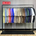 HELLOJIM Custom t Shirt 230g Unisex Tee Shirts Plain 100% Cotton Drop Shoulders Streetwear Heavyweight Oversized t Shirt