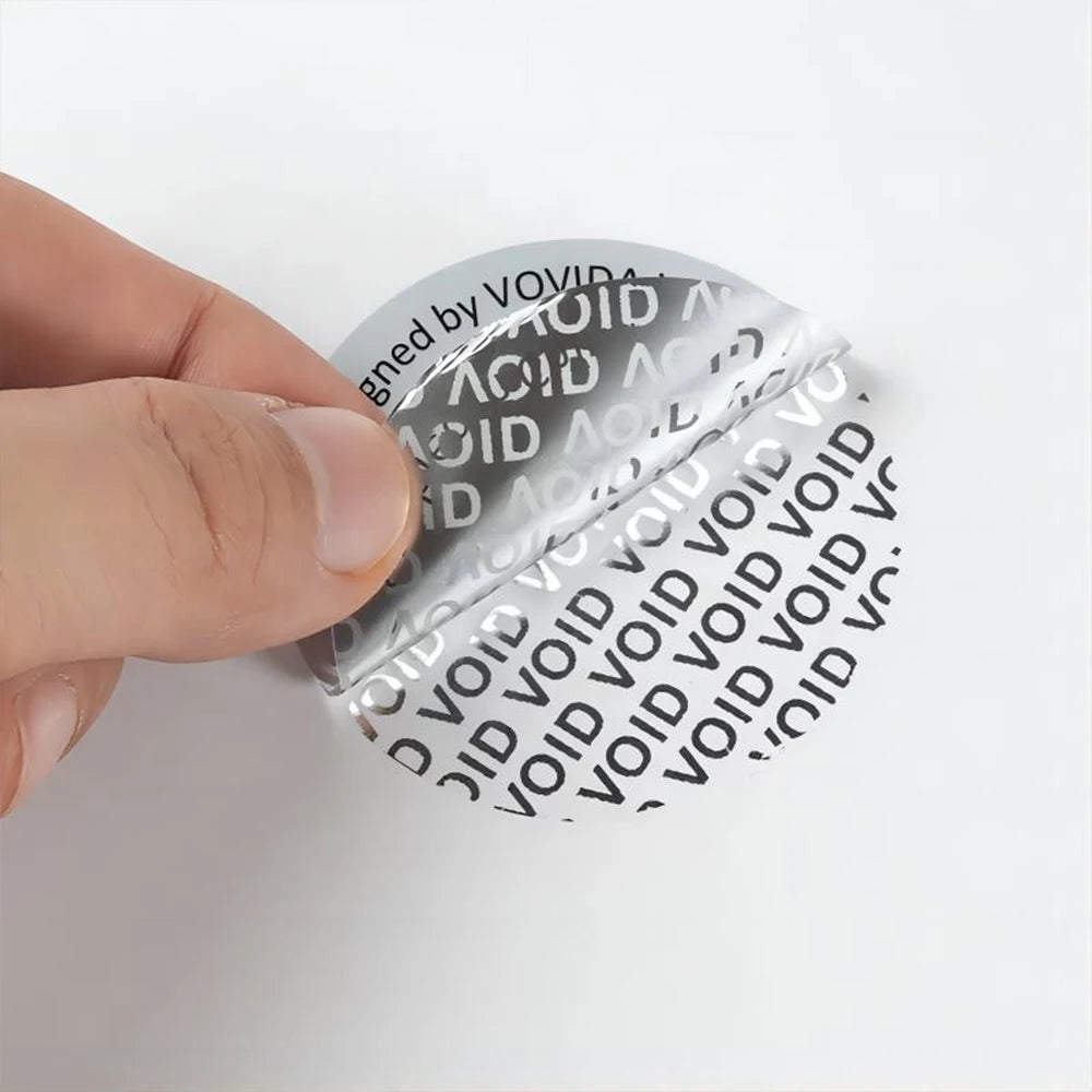 Crystal Code Aluminium Foil Anti Counterfeiting Bottle Sealing Label Jar Sticker Void Safety Seal Security Stickers Custom