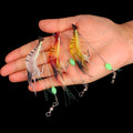 Wholesale  Realistic Artificial Soft Shrimp Lure Hook with Leader Cord Trace Luminous Predator Fishing Baits 9.5cm 6g