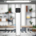 120mm Child-Resistant Clear Glass Tube Black Top 400 Count Flat Screen Printed Test Tubes Screw Cap for Scientific Glass Bottles