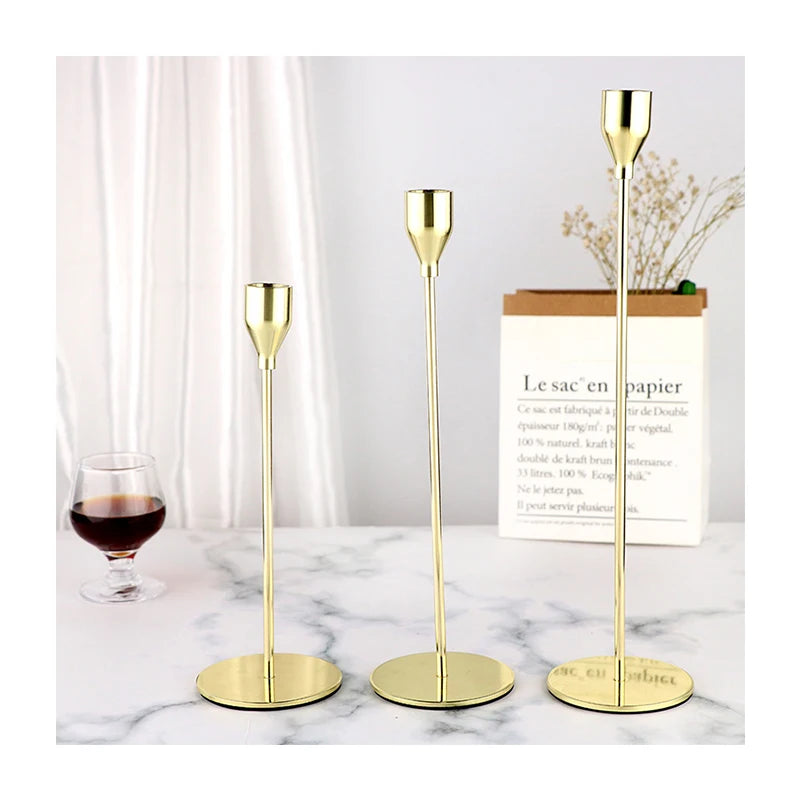 Candle Holder Candlestick Tealight Wedding Party Metal Candlestick Iron Art Gift Romantic European Style Table Home Decor