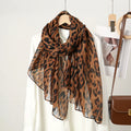 Fashion Veil Headscarf Long Shawl Islamic Muslim Turban Scarves Printed Leopard Hijab Scarf for Women