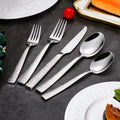 Modern Hotel Luxury Wedding Fork Knife and Spoon Hammered Stainless Steel Cutlery Gold Flatware Set