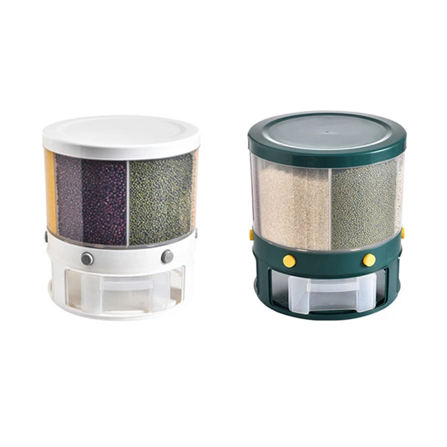 Factory Wholesale Food Dispensers Dry Storage Dispenser Container Dispensador De Cereales Cereal Arroz White Household
