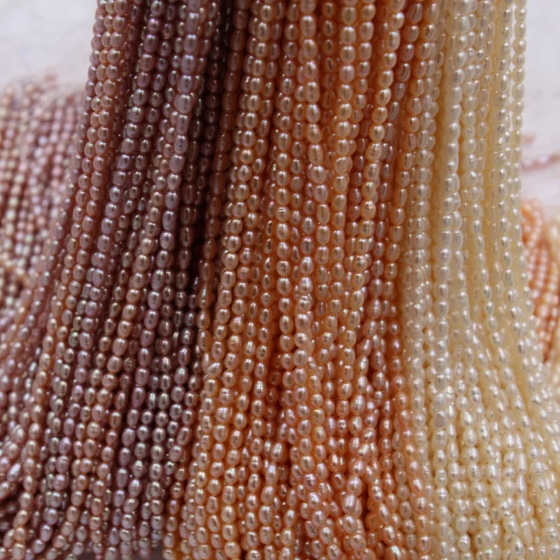 Wholesale Price 3A Quality 100% Natural Freshwater Pearls Beads Rice String 2-10mm Loose Drop Pearl String