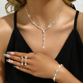 Elegant Wedding Jewelry Set: Wholesale Necklace Earrings & Bracelet for Bridal and Evening Wear MegaBDM