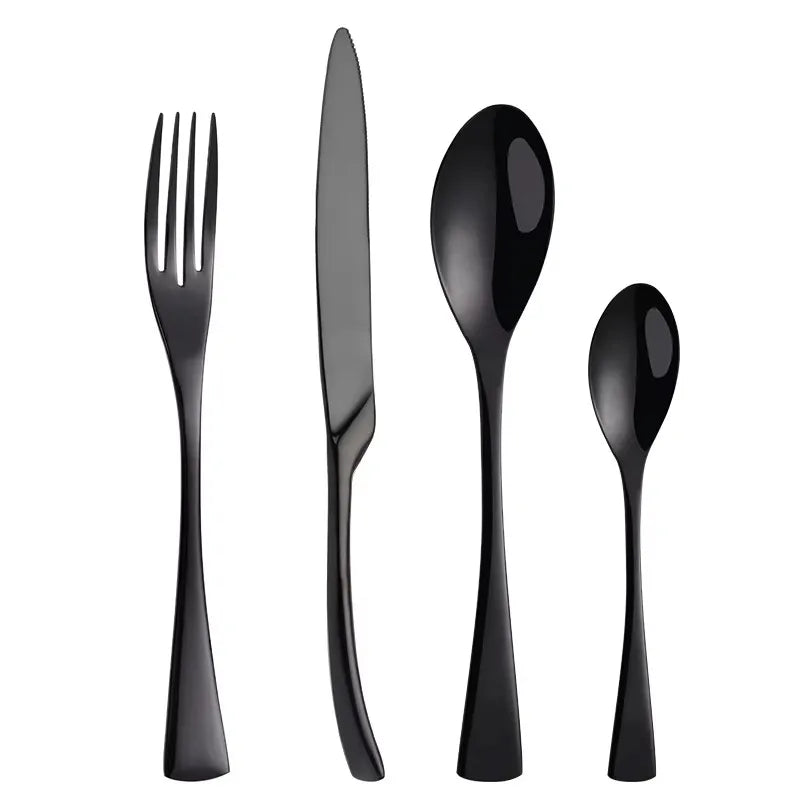 Wholesale 3-Piece Modern Stainless Steel Flatware Set in Silver High Mirror Polish Custom Logo for Camping