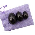 Obsidian Yoni Eggs Hot Selling High Quality Women Kegel Exercise Black Obsidian Natural Stone Jade Yoni Eggs 3 Sizes in a Set