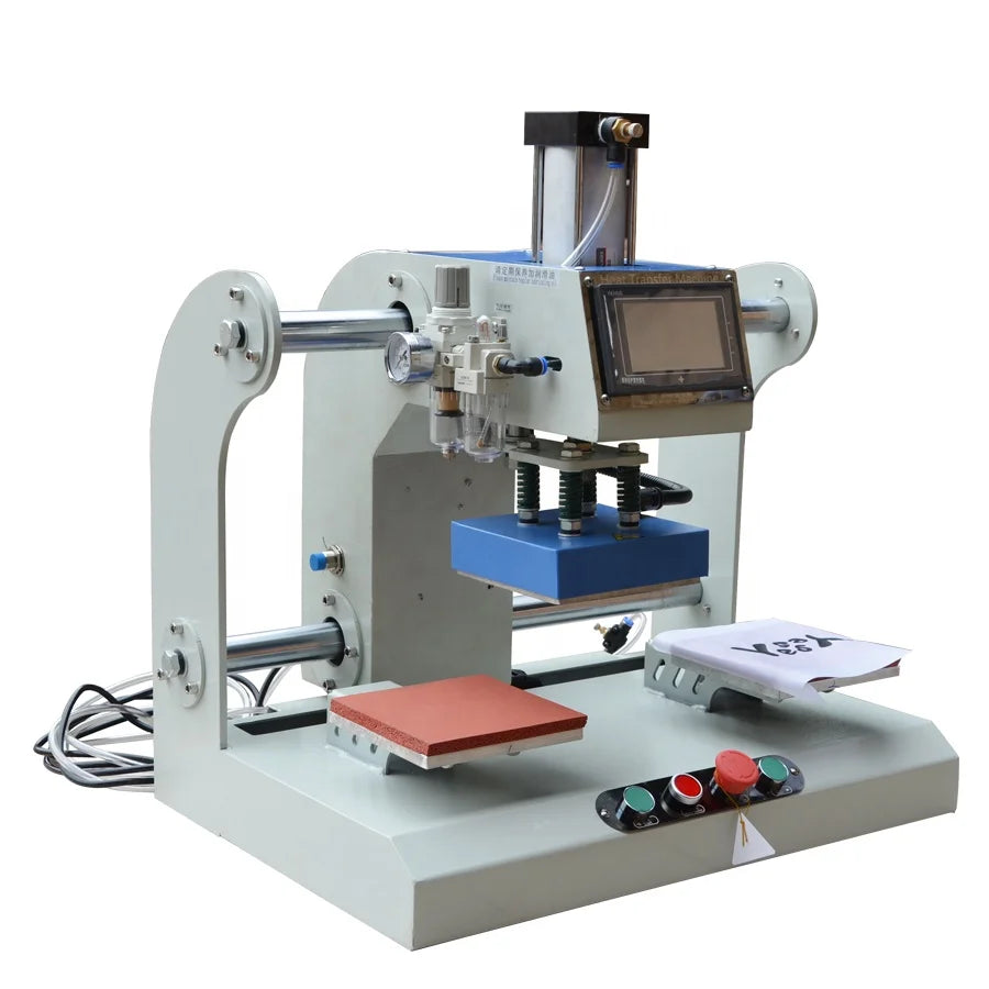 New Arrival PLC System Automatic Mini Size Label Vinyl Heat Press Machine Pneumatic Dual Tray