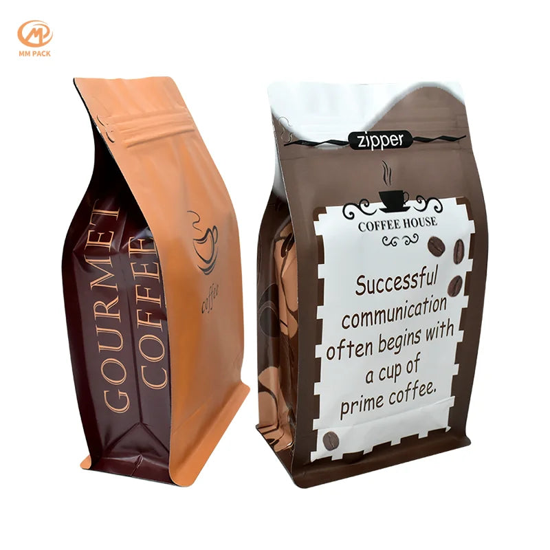 Custom Digital Small Brewer Bags Card Pocket Laminated Drip Flat Bottom Coffee Bean Packing Machine Food Packaging Printing
