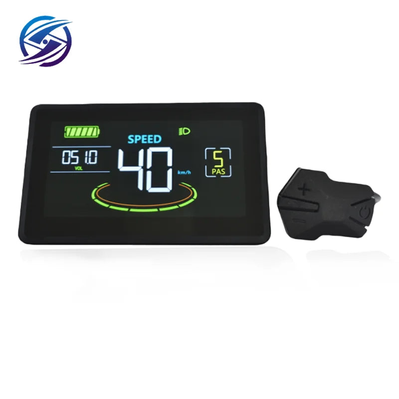 H6C Waterproof Wired Speedometer Odometer 24V-60V USB Rechargeable Speed Gauge LCD Display for Road Bike Smart Electronic Bikes