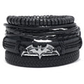 New Arrival Vintage Bat Leather Wove Bracelet Sets Multilayer Fashion Bangles for Men and Women Accessories Jewelry