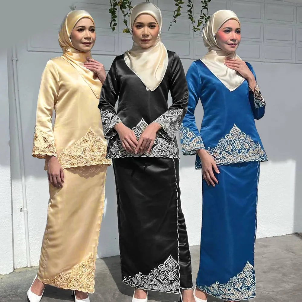 Wholesale 2023 Muslim Dress Stylish Black 1 Piece Cat Fashion Raya Floral Print Baju Kurung Lelaki Abaya in Dubai