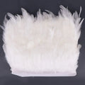 5-7 Inch(12-18 Cm) Dyed Multi-Color DIY White Chicken Rooster Patterned Feathers Trims Fringe Sewing Crafts Costumes Decoration
