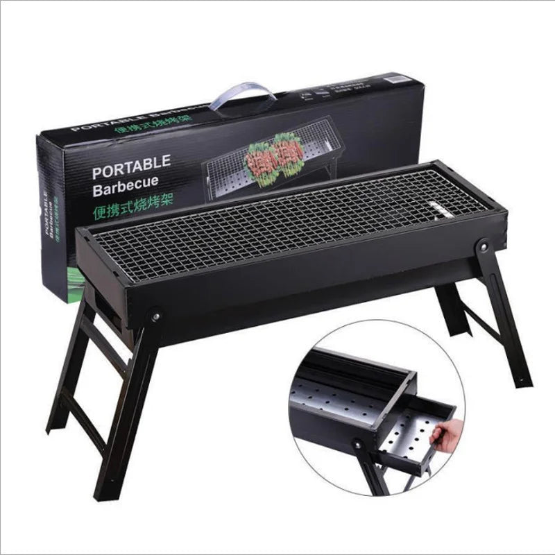 Hot Sale Camping Mini Enamel BBQ Charcoal Grill Portable Durable BBQ Grill