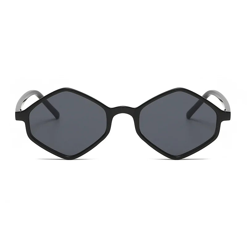 Women's UV400 Polarized Sunglasses European American Style Small Frame Rhombus Hip Hop Glasses Lens