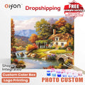 Orfon DIY Painting Numbers Kits Classical Landscape Color Linen Canvas Factory Wholesale Impressionists Unframed Canvas
