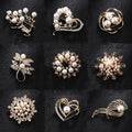 New Style Clothing Accessories Corsage Rhinestone Pearl Brooch Pin  for Women