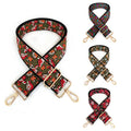 Modern 50mm Boho Metal Chain Big Crossbody 80cm Long Leather Handles Clutch Cotton Black Shoulder Purse Straps for Handbags