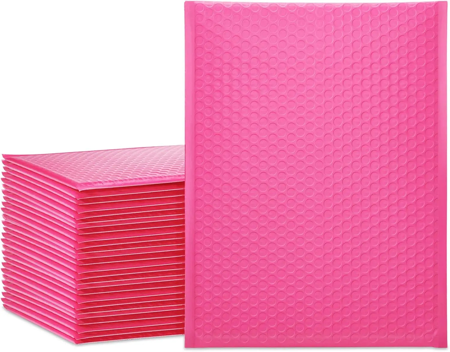 Hot Pink Large Bubble Mailers Poly Padded Opaque Postal Mailing Packages Self-Seal Adhesive Waterproof Boutique Shipping Bags