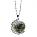 Hot Selling New Accessories Wicca Black Cat Double-sided Revolving Necklace Jewelry Divination Ceremony Witch Pendant