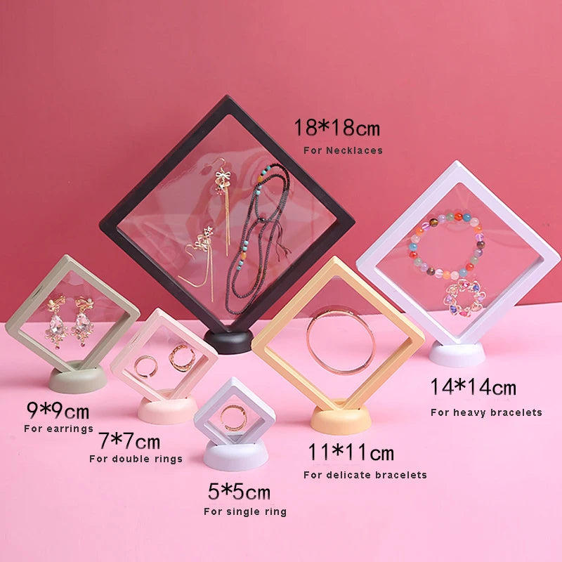 Anti-Oxidation PE Film Suspended Packaging Box Transparent Display Rack for Bracelet Ring Pendant Jewelry Storage and Display