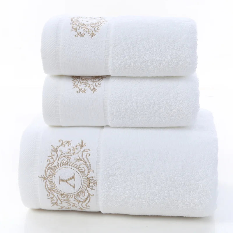 Soft Absorbent and Premium Luxury Hotel Spa 100%cotton Hight Quality 2 Piece Bathroom Shower Bath Towel Set