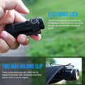 For MT10 Super Bright 1050LM IP68 Waterproof 155M Beam Distance Aluminum Alloy USB-C Rechargeable Portable Mini Flashlight