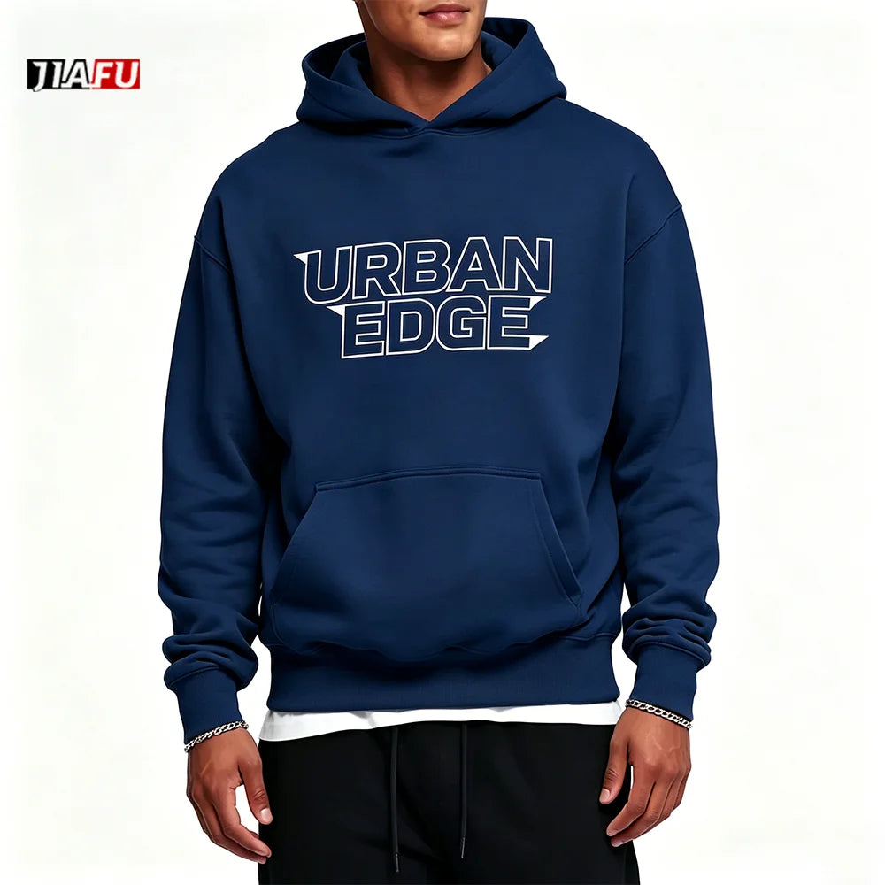 Men's Hoodies Drop Shoulder Oversized Winter Blank Eco-Friendly 340g High Quality Dtg Custom Logo Lined Streetwear Fleece Hoodie