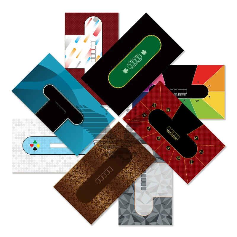 YH Custom Flannelette Casino Table Layout Texas Hold Em Poker Mat Poker Table Lavout Cloth Print Neoprene Poker Mat