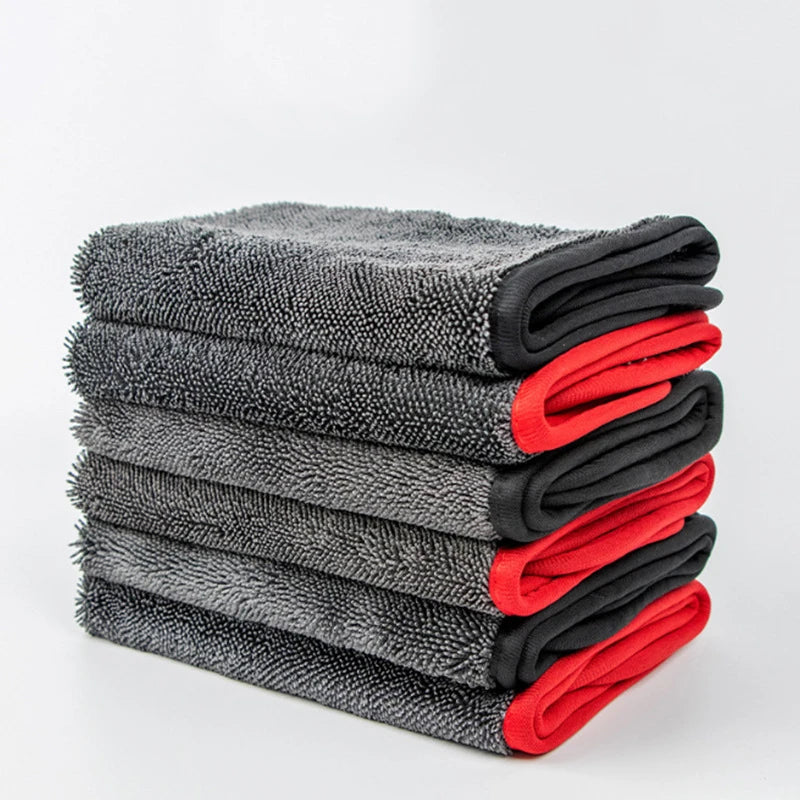 Esun Microfiber Quick-Dry Towel Super Absorbent Striped Pattern Large Size Lint-Free Detailing Cloth for Car Cleaning