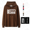 Autumn Winter New 600gsm Super Thick Silver Fox Velvet Hooded Pullover Men's Loose Fleece-lined Hoodie Print Women's Version