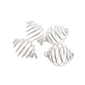 OEM Creative Silver Plated Art Spring Supplies Earrings Durable Jewelry Bead Cage Pendant with Stable Coil Style