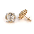 Messi Jewelry MSE-580 925silver 10k 14k 18K Gold D VVS Lab Diamonds Iced Out Stud Earrings Women Jewelry