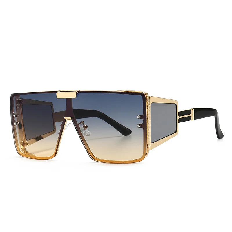 2022 Wholesale Custom Gafas De Sol Oversized Sunglasses Fashion square Big Frame Flat Top Sunglasses Oversize