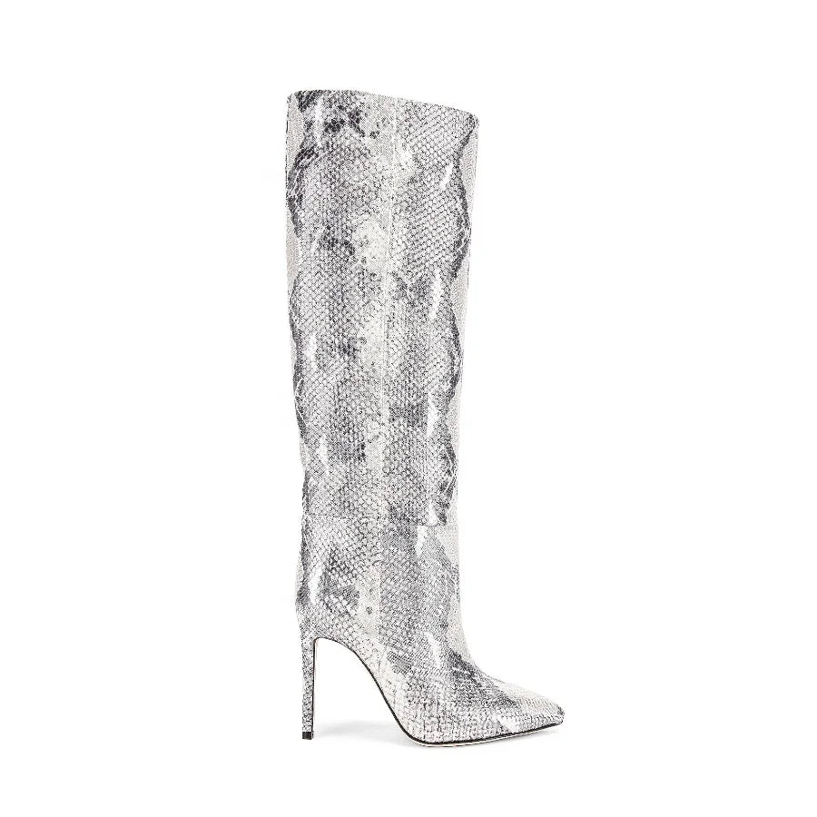 Fashion Botas Animal Print Sexy High Heel Women Shoes Knee High Boots