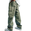 Custom logo Streetwear Mens Oversized Cargo Jogger Wide Leg Track Pants Trousers Baggy Cargo Pants Mens Pants