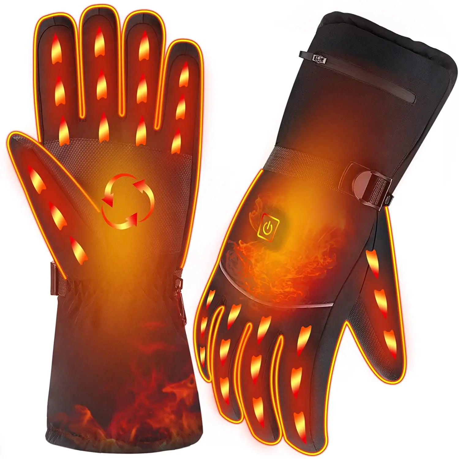Waterproof Winter Cycling Gloves 3.7v 4000mah Li-Battery 3-Speed Adjustable Antiskid Insulated Heated Motorcycle Novelty Gifts
