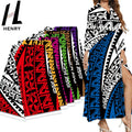 Fabric Printing Custom Factory Wholesale Price Polyester Polynesian Style Flowers Printed Fabric for Clothes