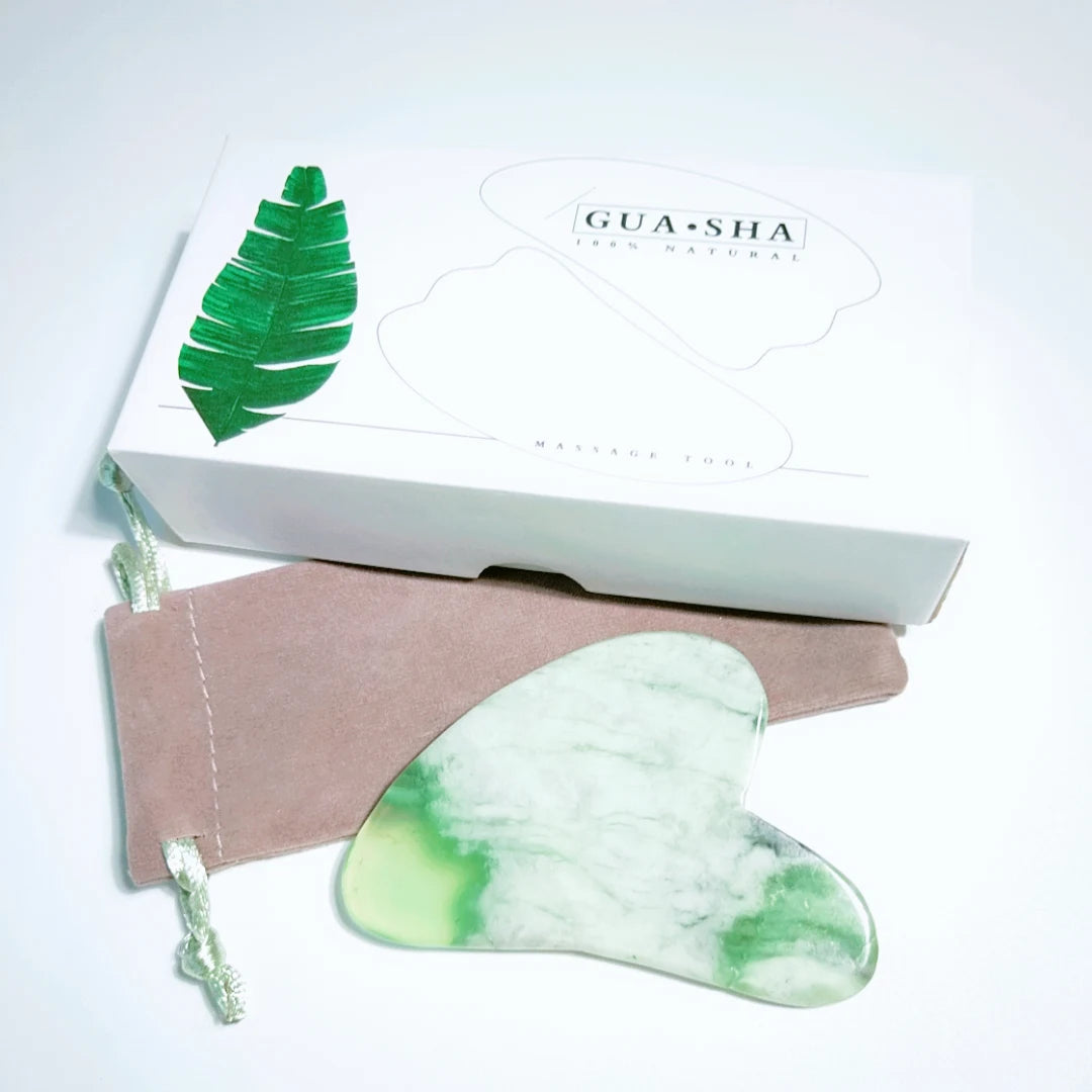 HZ Natural Stone Body Facial Gua Sha Guasha Board Plate for Scraping Massager Xiuyan Jade