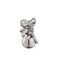 Fuxuan ASTM F136 Titanium Sexy Shaped Threaded Top Labret Ear Tragus Piercing Titanium Body Piercing