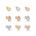 Heart Palm Hand Lip Shaped Ear Bone Stud 18K Gold Diamond Ear Screw Simple Piercing Jewelry  Zircon Earrings Stud for Women