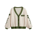 Men's Ladies' Casual Winter Jacquard Front Embroidery Button Decor Knitted Logo Christmas Digital Print Mushroom Sweater