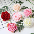 New Arrival Colorful Silk Large Artificial Flower Heads Wholesale Artificial Flower Rose Flower for Wedding Decoration
